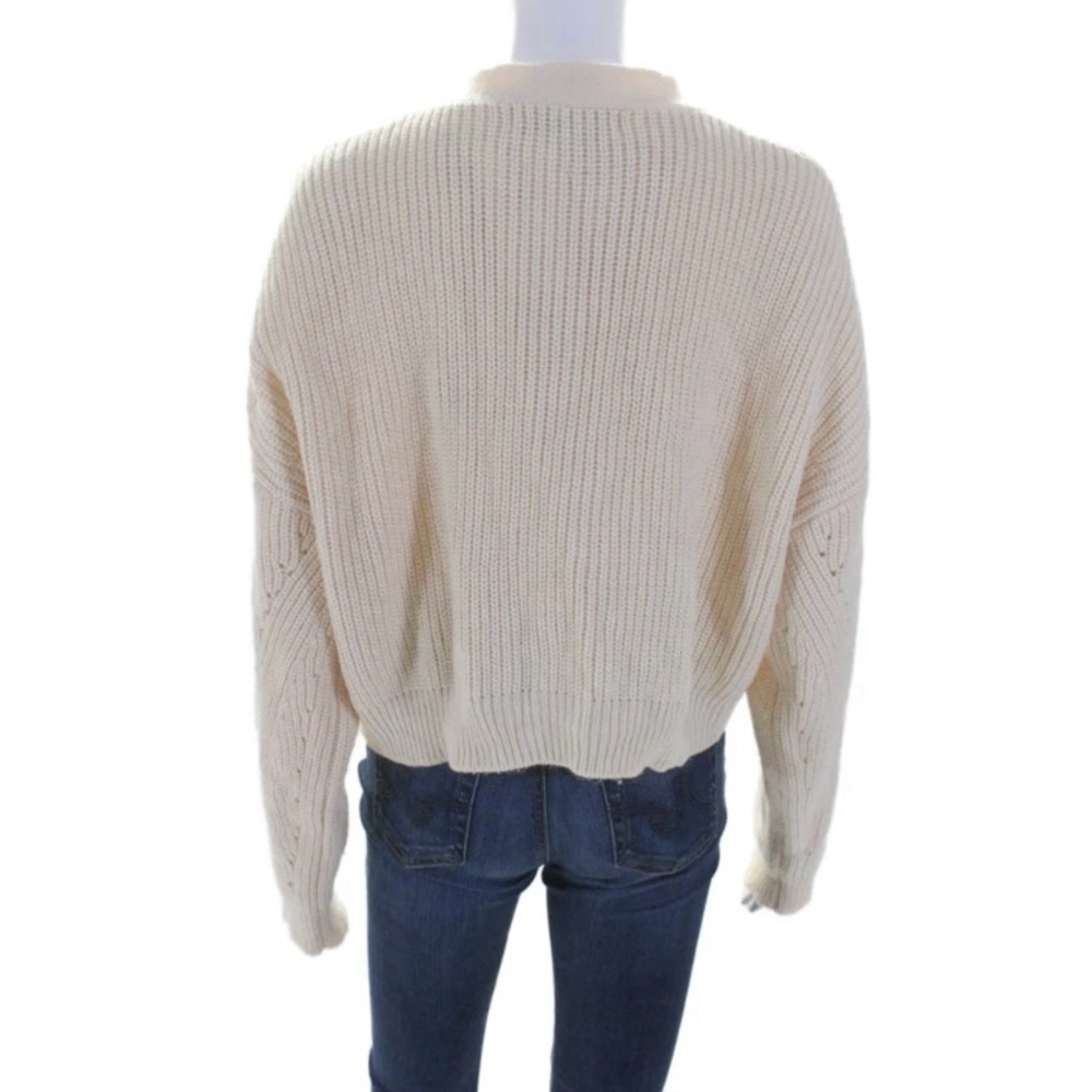 Audrey 3+1 Cream Button-Up Cardigan Size M/L - Picture 3 of 9